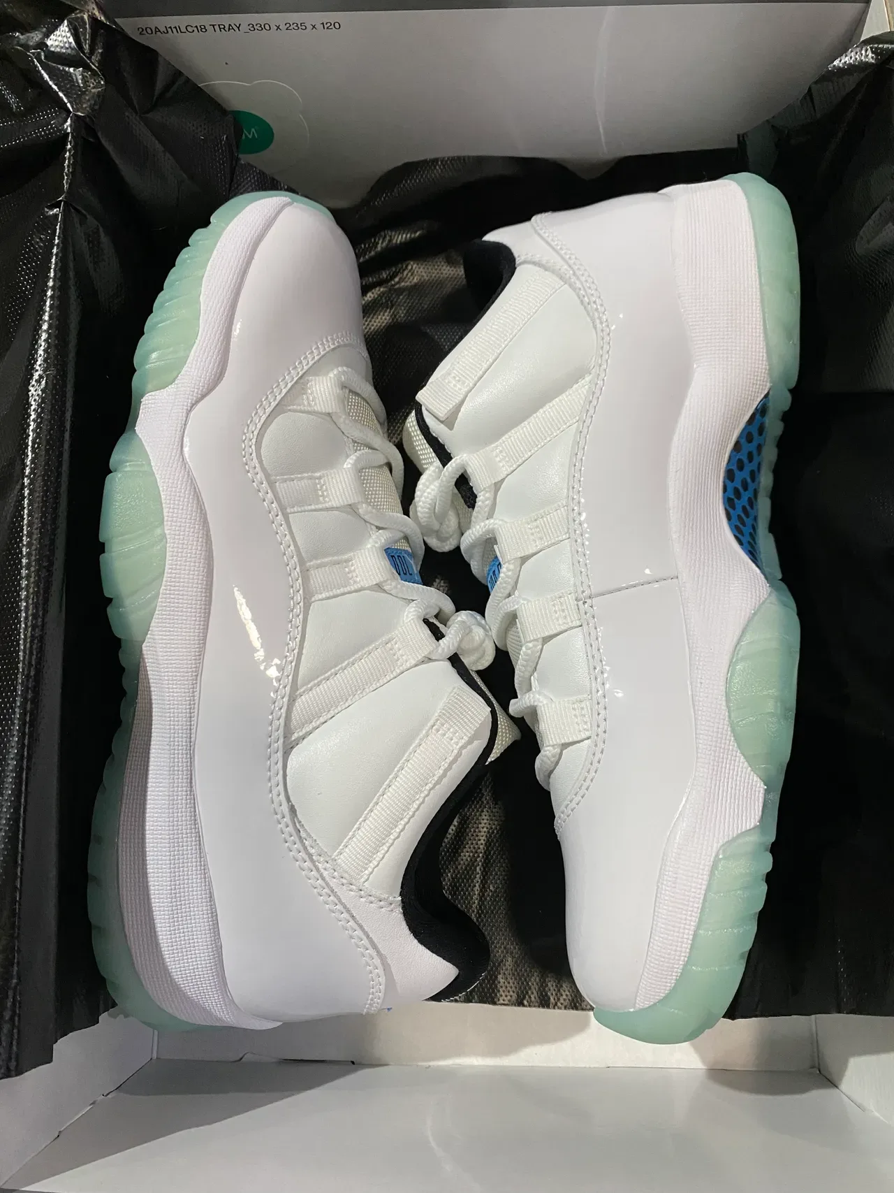Air Jordan 11 White Mint Green Basketball Shoes 7
