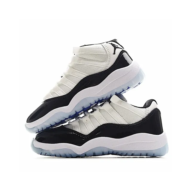 Air Jordan 11 सफेद लाल पेटेंट लेदर बास्केटबॉल जूते 15