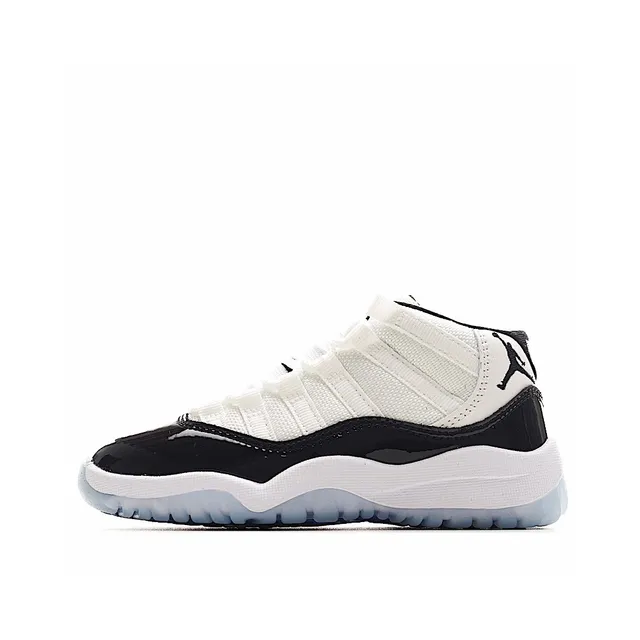 Air Jordan 11 सफेद लाल पेटेंट लेदर बास्केटबॉल जूते 16