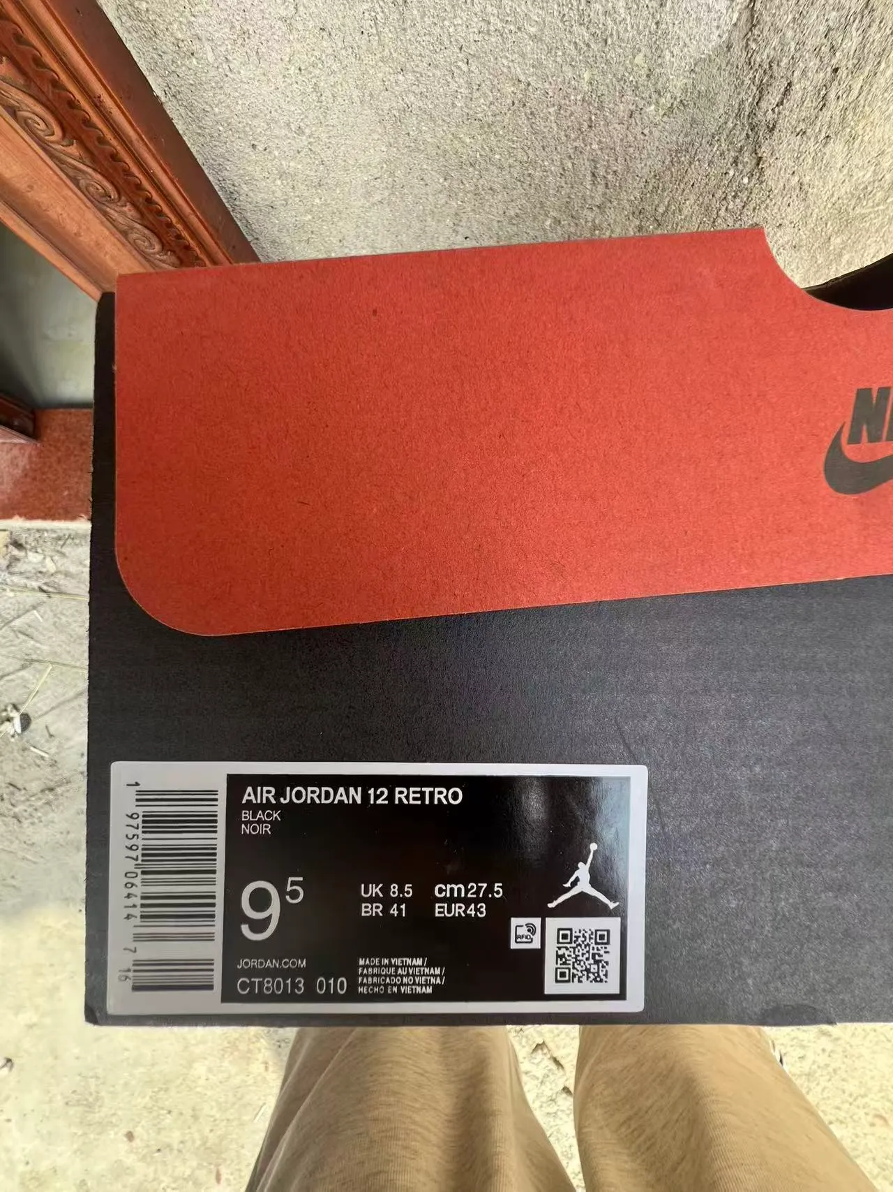 Zapatillas de baloncesto de cuero totalmente negro Air Jordan 12 9