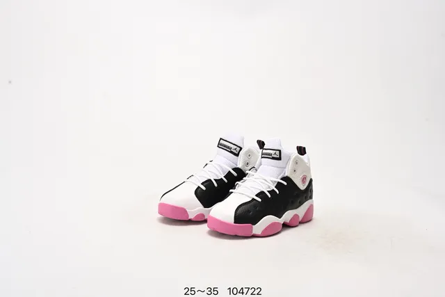 Chaussures de basketball Air Jordan 12 Retro noir blanc rose 11