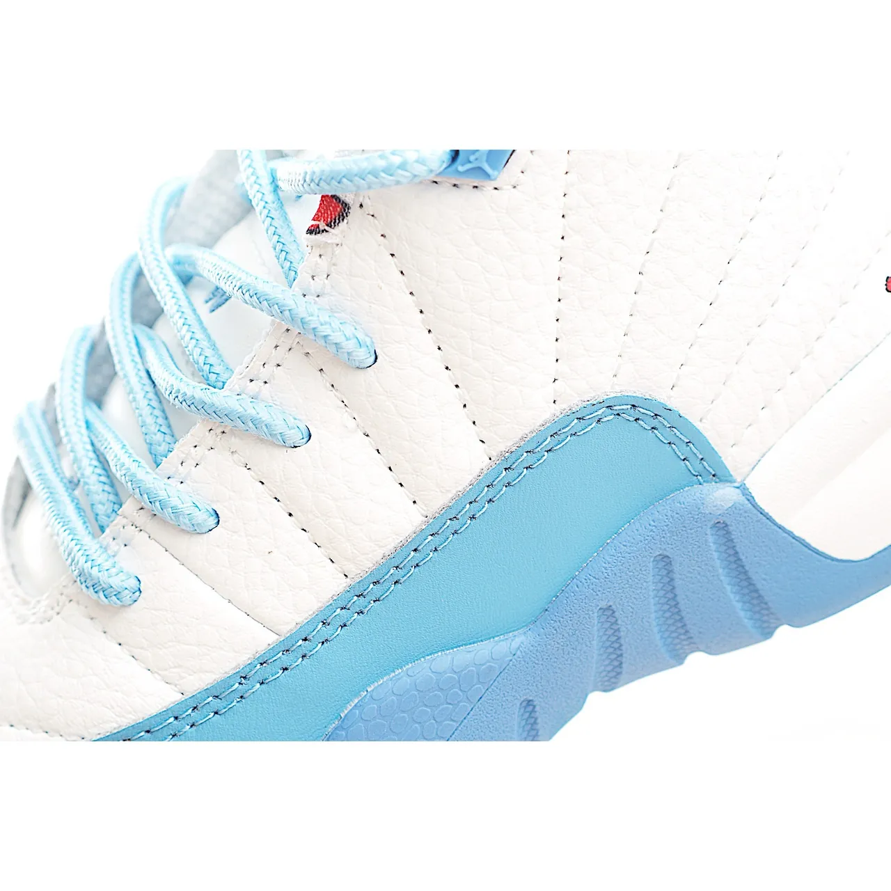 Air Jordan 12 White and Blue Kids Basketball Shoes 11