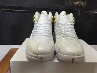 Air Jordan 12 সাদা ও সোনালী বাস্কেটবল জুতো 3
