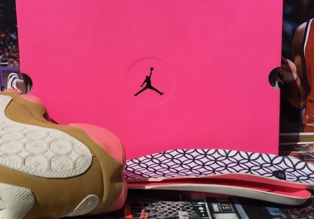 Chaussures de basketball Air Jordan 13 nid d'abeille crème or rose 6