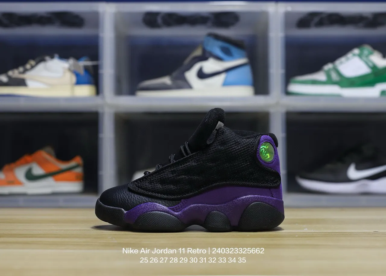 Air Jordan 13 حذاء كرة السلة أبيض أسود أحمر أخضر 3