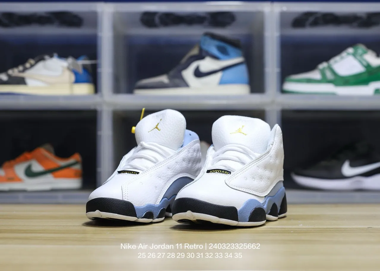 Air Jordan 13 حذاء كرة السلة أبيض أسود أحمر أخضر 20