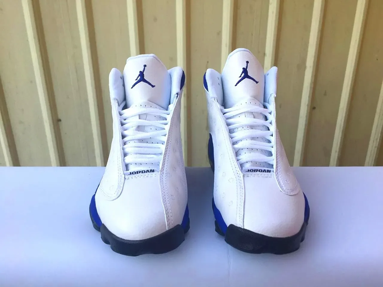 Air Jordan 13 White Royal Blue Tênis de Basquete 3