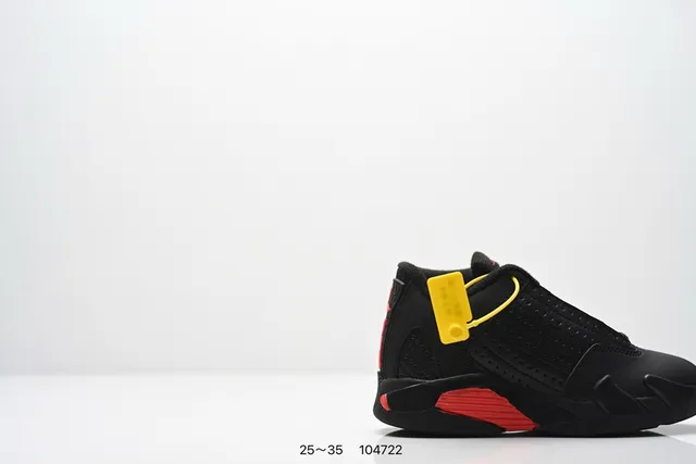 Tênis de basquete Air Jordan 14 branco vermelho preto 7