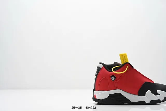 Tênis de basquete Air Jordan 14 branco vermelho preto 22