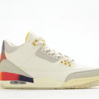 Air Jordan 3 Off-White एलिफेंट प्रिंट ग्रेडिएंट हील बास्केटबॉल जूते