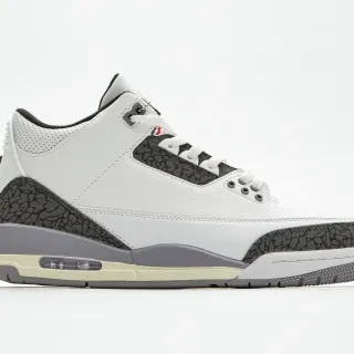 Air Jordan 3 White Cement Impresión de Elefante Zapatos de Baloncesto