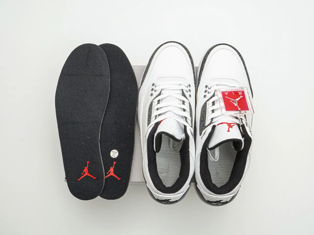 Air Jordan 3 White Cement Elephant Print Basketball Shoes 2