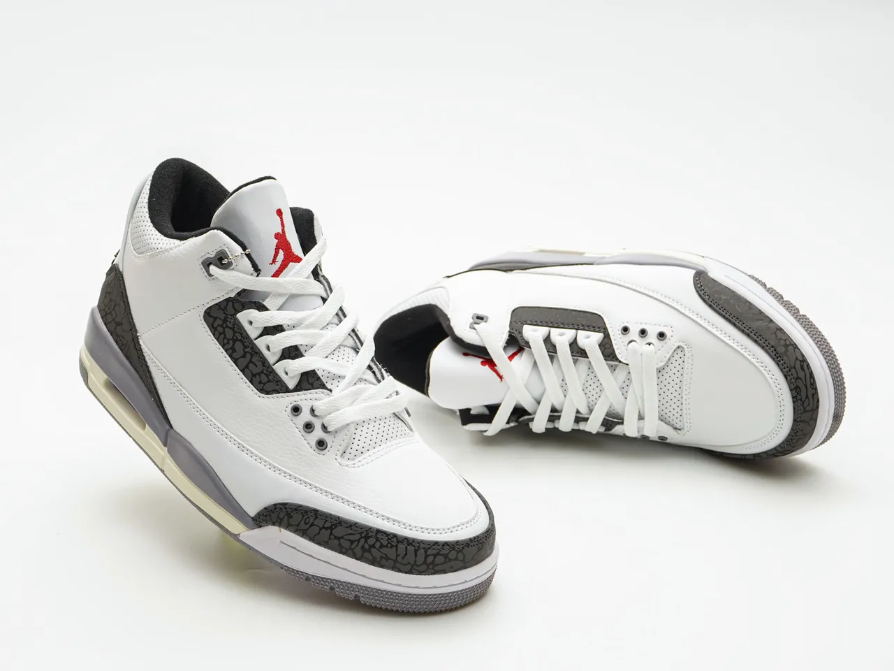 Air Jordan 3 White Cement Elephant Print Basketball Shoes 6