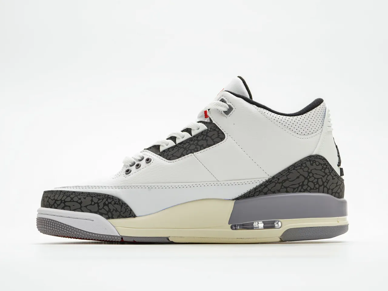 Air Jordan 3 White Cement Elephant Print Basketball Shoes 9