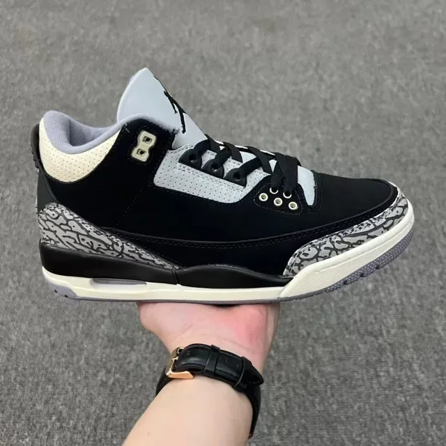 Air Jordan 3 أبيض سيمينت طباعة الفيل أحذية كرة السلة 2
