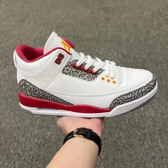 Air Jordan 3 أبيض سيمينت طباعة الفيل أحذية كرة السلة 3