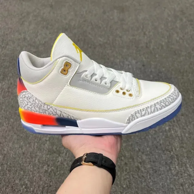 Air Jordan 3 أبيض سيمينت طباعة الفيل أحذية كرة السلة 5