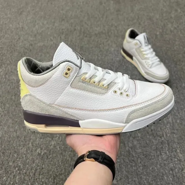 Air Jordan 3 أبيض سيمينت طباعة الفيل أحذية كرة السلة 6