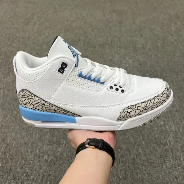 Air Jordan 3 أبيض سيمينت طباعة الفيل أحذية كرة السلة 7