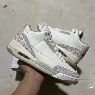 Tênis de basquete Air Jordan 3 branco com estampa de elefante