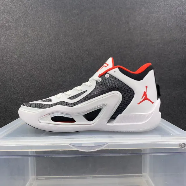 Air Jordan 37 ধূসর সাদা লাল বাস্কেটবল জুতা 2