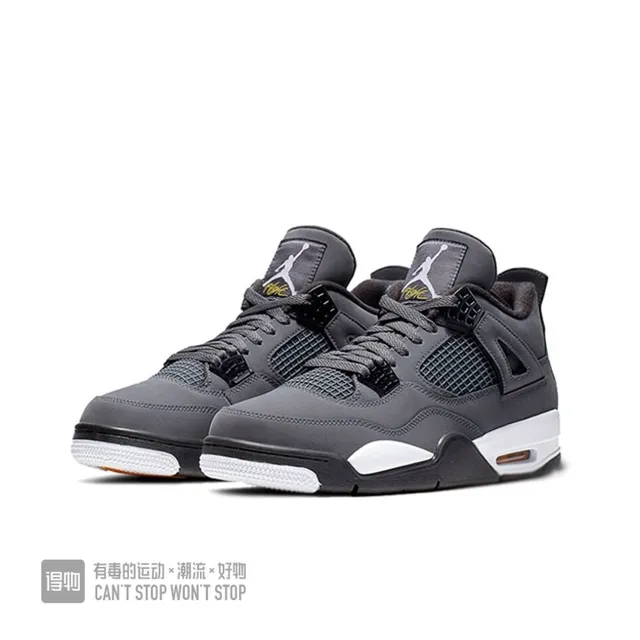 Air Jordan 4 深灰白黑篮球鞋 5