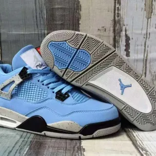Air Jordan 4 浅蓝色麂皮网眼高帮篮球鞋