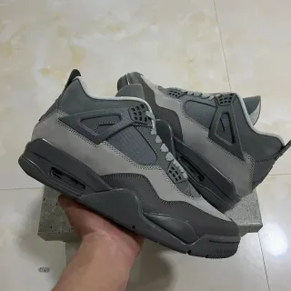 Air Jordan 4 Tênis de basquete monocromáticos cinza