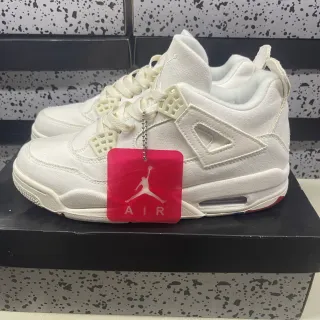 Tênis de basquete de lona Air Jordan 4 Off-White