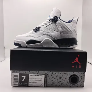 Zapatillas de baloncesto Air Jordan 4 Retro LS Blanco Legend Blue Midnight Navy