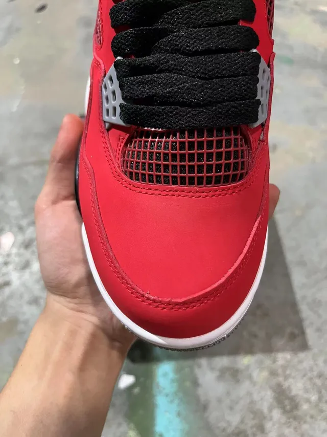 Air Jordan 4 Retro tênis de basquete vermelho preto branco 3