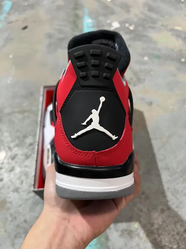 Air Jordan 4 Retro tênis de basquete vermelho preto branco 6