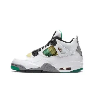 Tênis de basquete Air Jordan 4 branco e verde