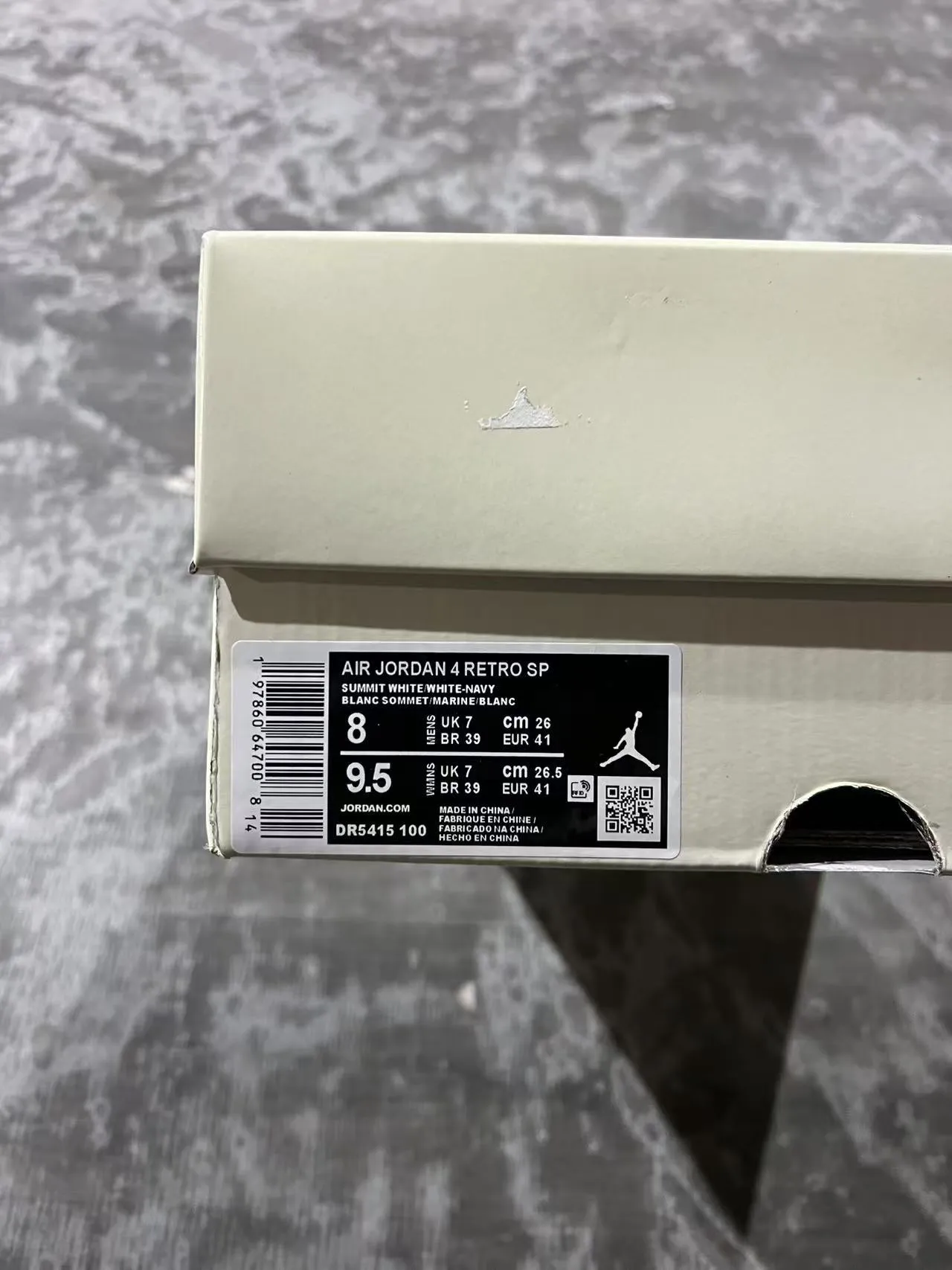 Air Jordan 4 白色海军蓝生胶底篮球鞋 4