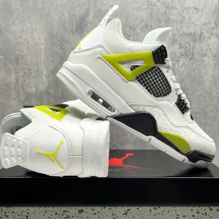 Air Jordan 4 白霓虹黄黑篮球鞋