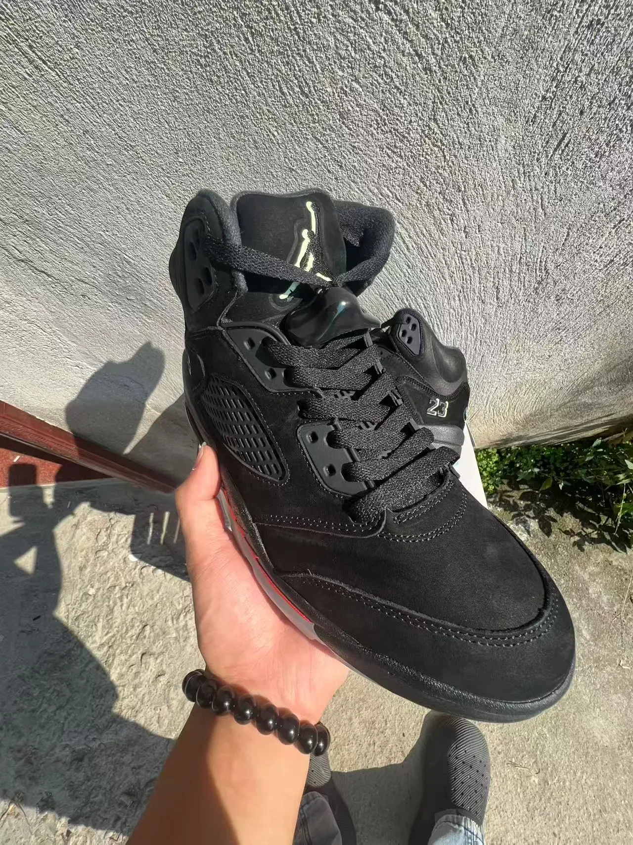 Air Jordan 5 Black Red Flame Basketball Shoes 2