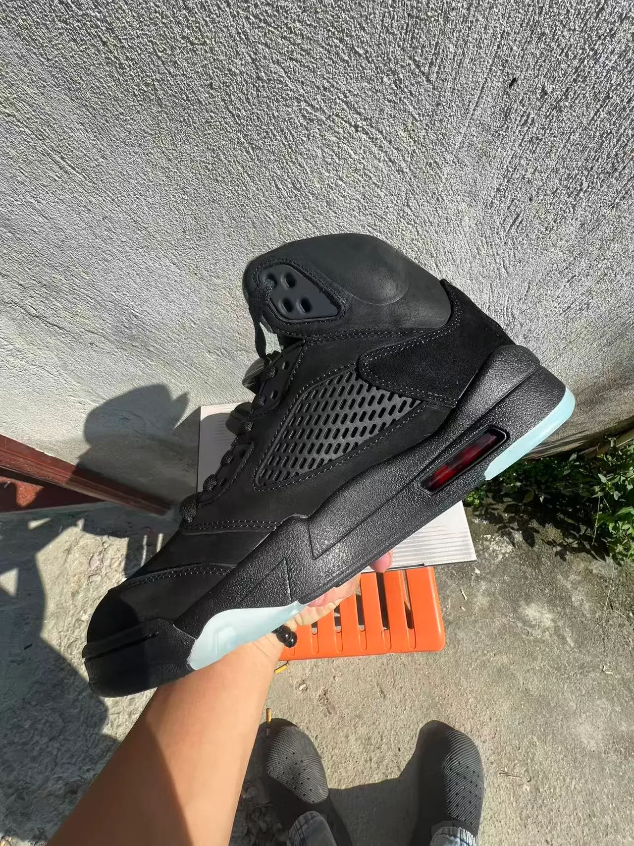Air Jordan 5 Black Red Flame Basketball Shoes 5