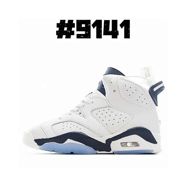 Air Jordan 6 White Maroon Blue Basketball Shoes 10