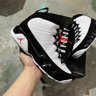 Air Jordan 9 काले सफेद लाल बास्केटबॉल जूते