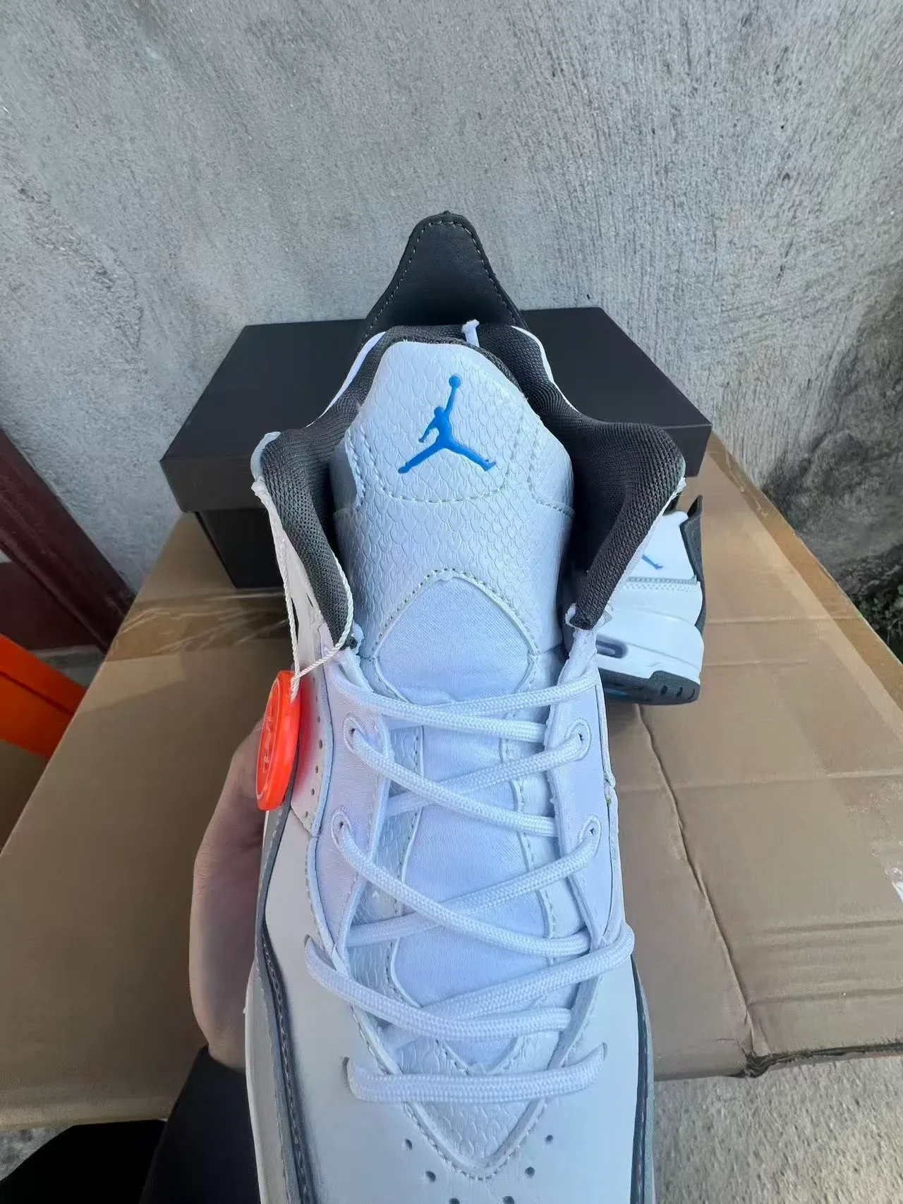 Air Jordan Legacy 312 Blanc Gris Bleu Chaussures de Basketball 4