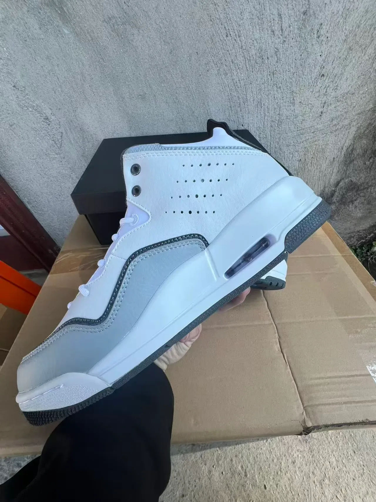 Air Jordan Legacy 312 Blanc Gris Bleu Chaussures de Basketball 5