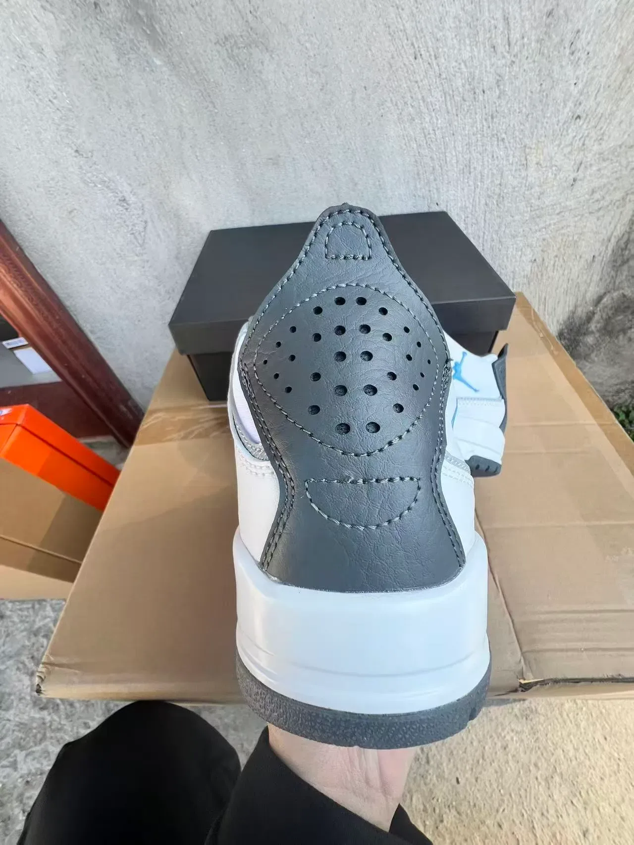 Air Jordan Legacy 312 Blanc Gris Bleu Chaussures de Basketball 8
