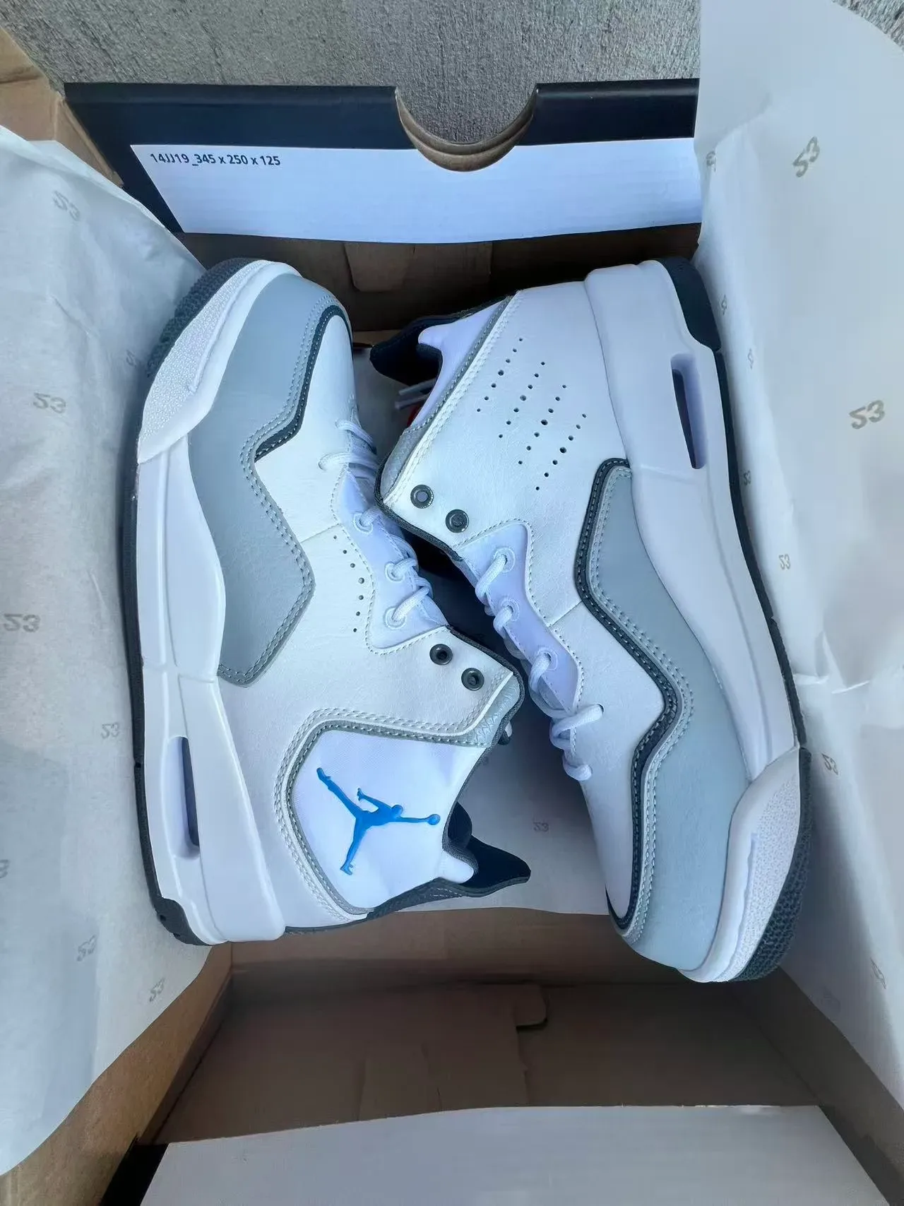 Air Jordan Legacy 312 Blanc Gris Bleu Chaussures de Basketball 9