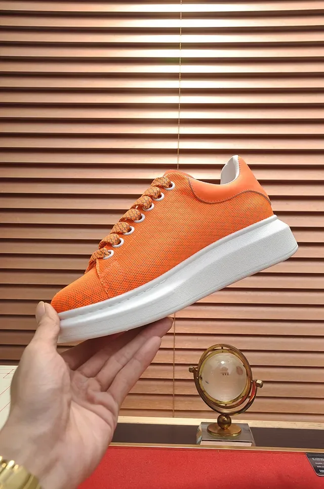 Alexander McQueen Oversized Sneaker Orange Mesh Chunky Sneakers 6