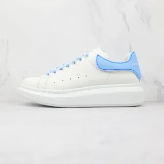 Alexander McQueen Oversized Sneaker White Blue Platform Sole Perforated Toe Box Lifestyle Sneakers