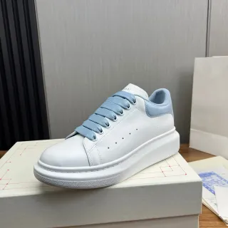 Alexander McQueen Oversized Sneaker White Blue Silhouette Platform Sole Lifestyle Sneakers