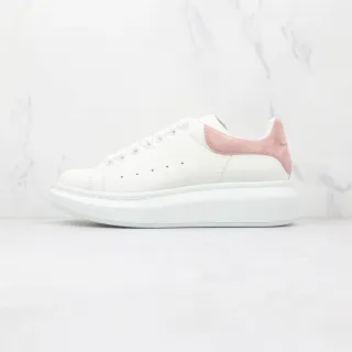 Alexander McQueen Oversized Sneaker White Pink Platform Sole Leather Upper Lifestyle Sneakers