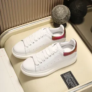 Alexander McQueen Oversized 白色红色 轮廓 平滑皮革鞋面 生活方式运动鞋