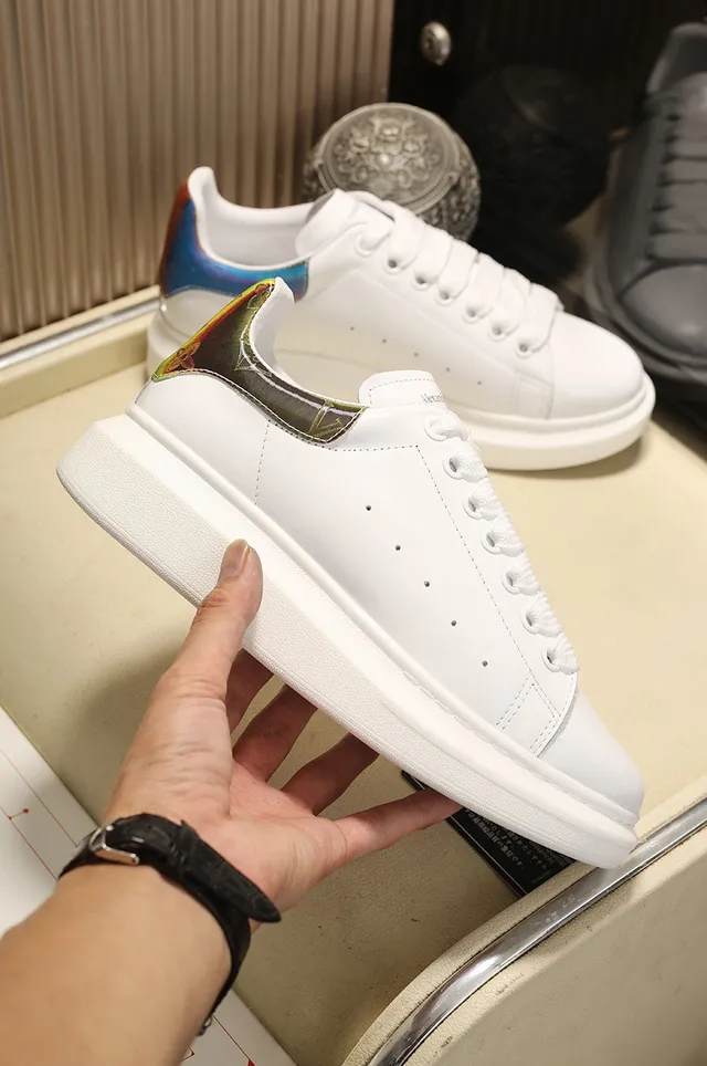 Alexander McQueen Oversized Sneaker White Red Silhouette Smooth Leather Upper Lifestyle Sneakers 6