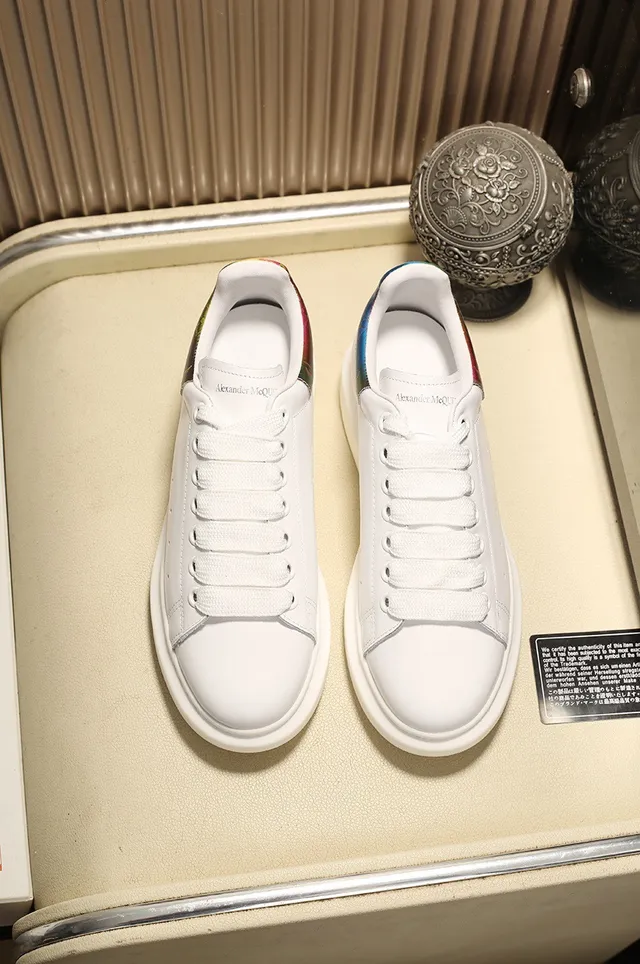 Alexander McQueen Oversized Sneaker White Red Silhouette Smooth Leather Upper Lifestyle Sneakers 8